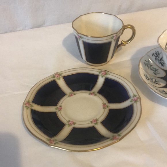 Teacups blue & white fine bone China Royal Albert & rare Lenox Bailey Banks - Picture 6 of 8